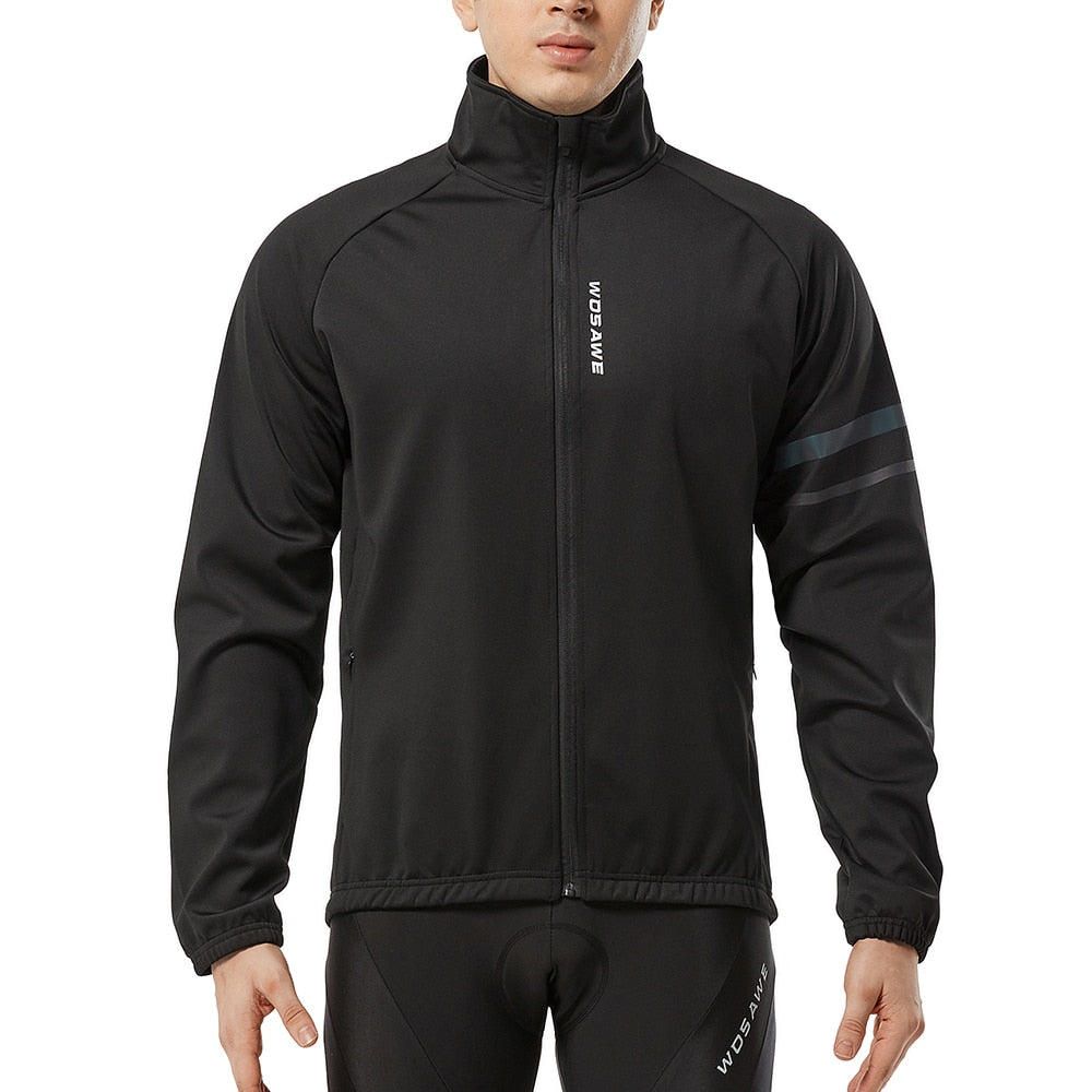 WOSAWE Winter Thermal Cycling Jacket MTB Road Bike Clothing Windproof Waterproof Men's Jacket cortavientos ciclismo hombre 2022