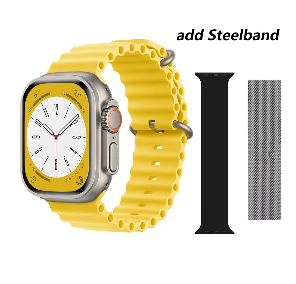 NEW In 49mm HW8 Ultra MAX Smart Watch Strap Lock 1:1 Orginal  Always on Man Body Temp Series 8 2.05" 520*580 Call NFC OUTDOOR