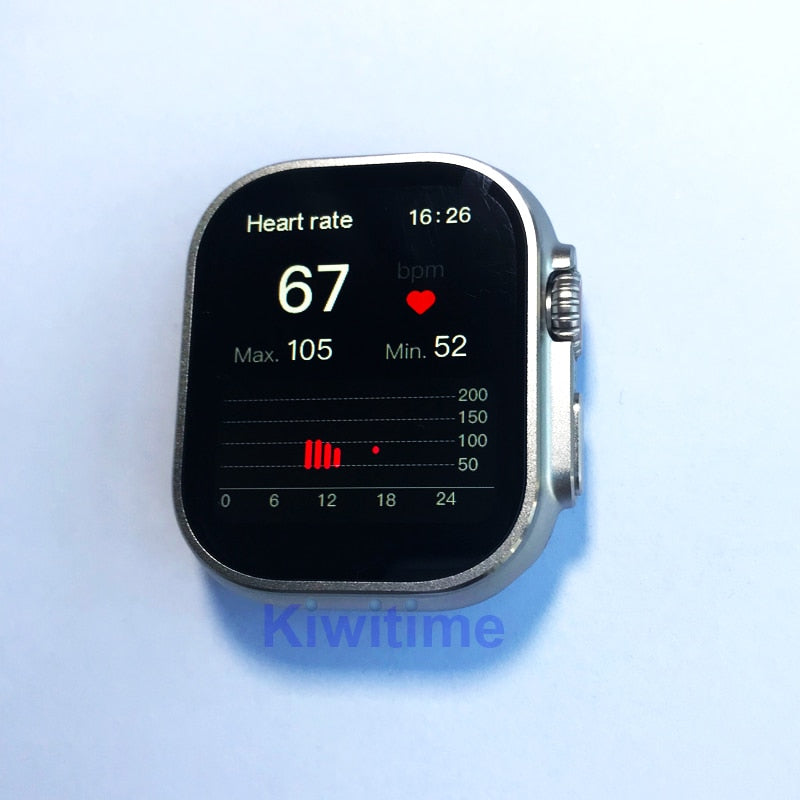 KIWITIME IWO Watch Ultra 2 Smartwatch 49mm Infinity Screen Titanium 2022 Best Series 8 Smart Watch for Men Women Samsung Android