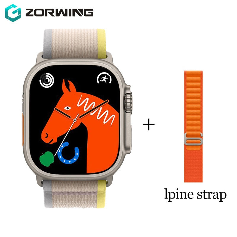 Smart Watch H11 Ultra Strap Lock 49mm IWO Men Series 8 NFC Wireless Charging Bluetooth Call GPS Smartwatch Women Real Screw New