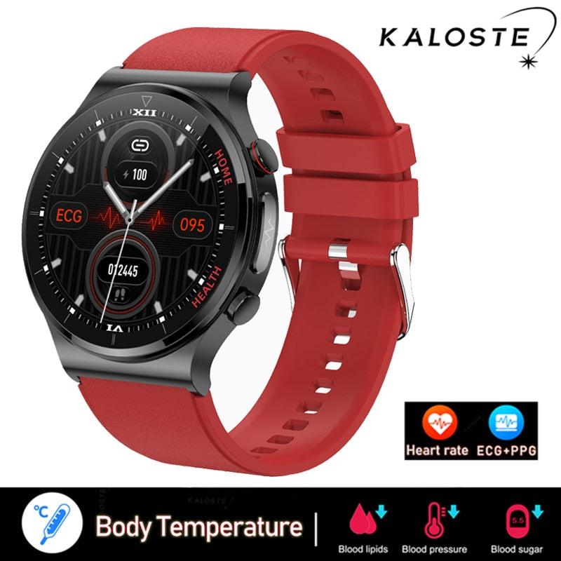 New Laser Treatment Three High Smart Watch Men ECG PPG Heart Rate Blood Pressure Health Tracker Smart Watch For Huawei Xiaomi
